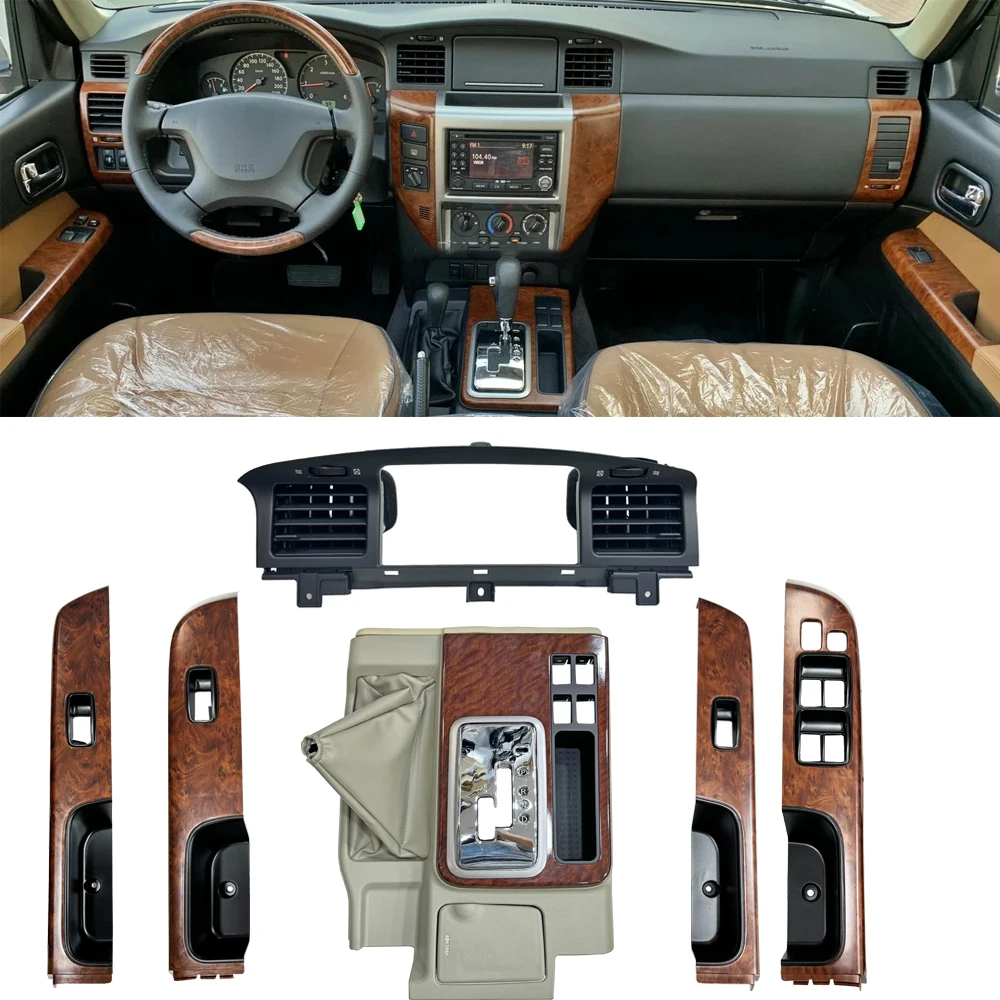 Car Air Vents Gear Shifter Switch Panel Replacement Screen Frame Kits For ni ssan Patrol Y61 2005-2023 Accessories