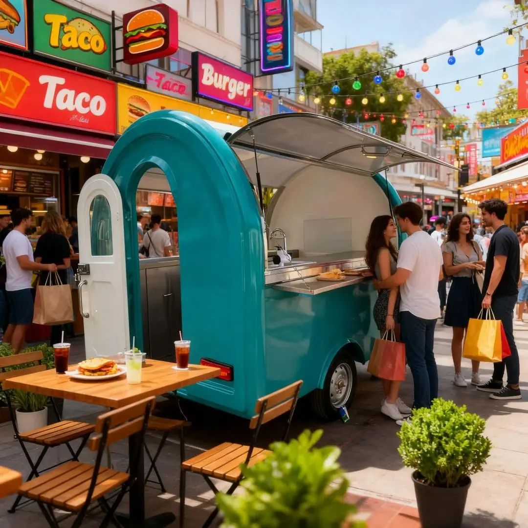 Bestselling Multi-functional Commercial Food Truck Mobile Food Cart for Outdoor Markets Exhibitions Ideal for Campus Start