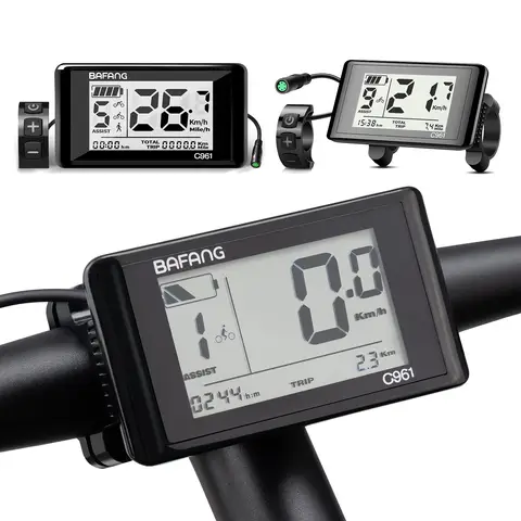 BAFANG EBike 2.6" LED Display C961 for BAFANG UART Protocol BBS01B BBS02B BBSHD Mid Drive Motor Bicycle Ebike Conversion Kit