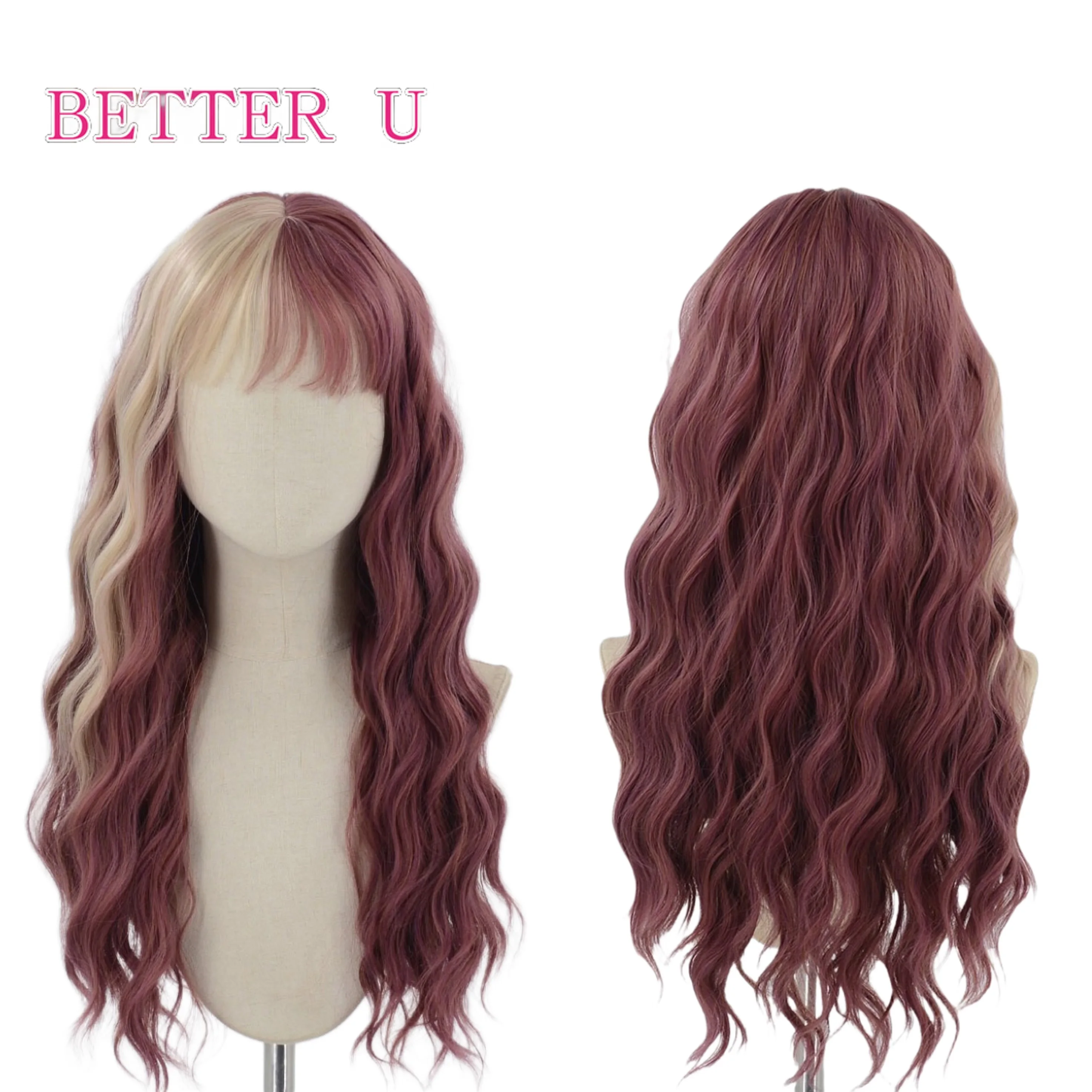 

White With Burgundy 13x6 13x4 Lace Front Human Hair Wigs Pre Plucked Brazilian Two Tone Colored 613 Lace Frontal Wig For Women