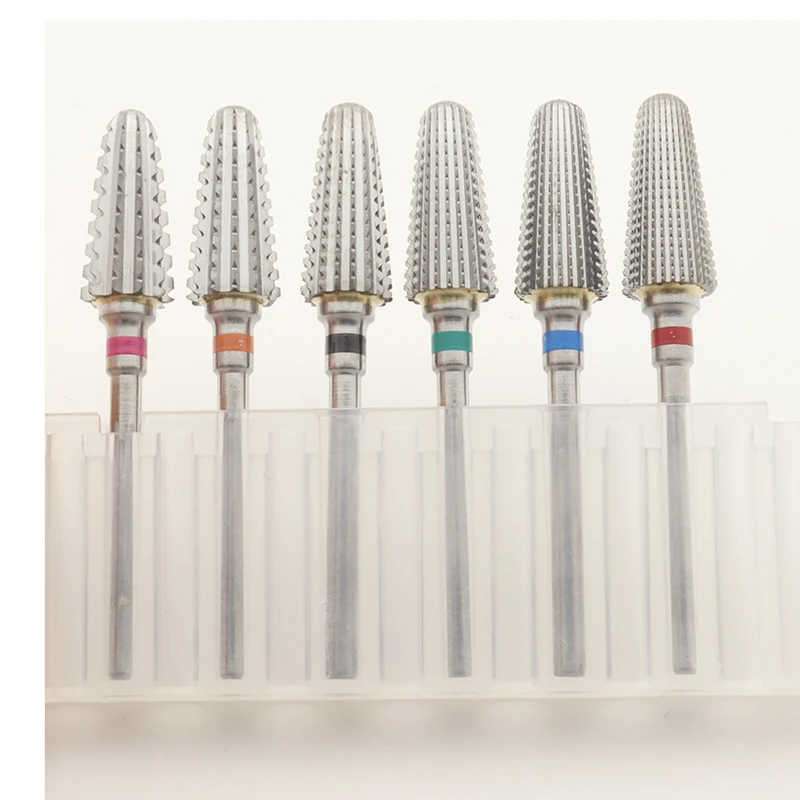 Nowość! 5 w 1 Stożkowe Frezy Karbidowe do Paznokci z Frezami do Cięcia, Frez Karbidowy do Manicure, Usuwania Żelu z Paznokci, Akcesoria