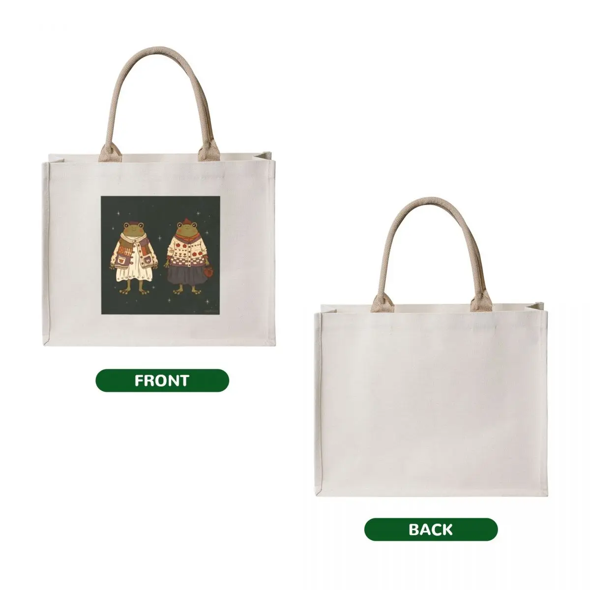 Frog Fashion is What I Dream About at Night Tote Bag large tote bag shopping bag Gift Candy bags