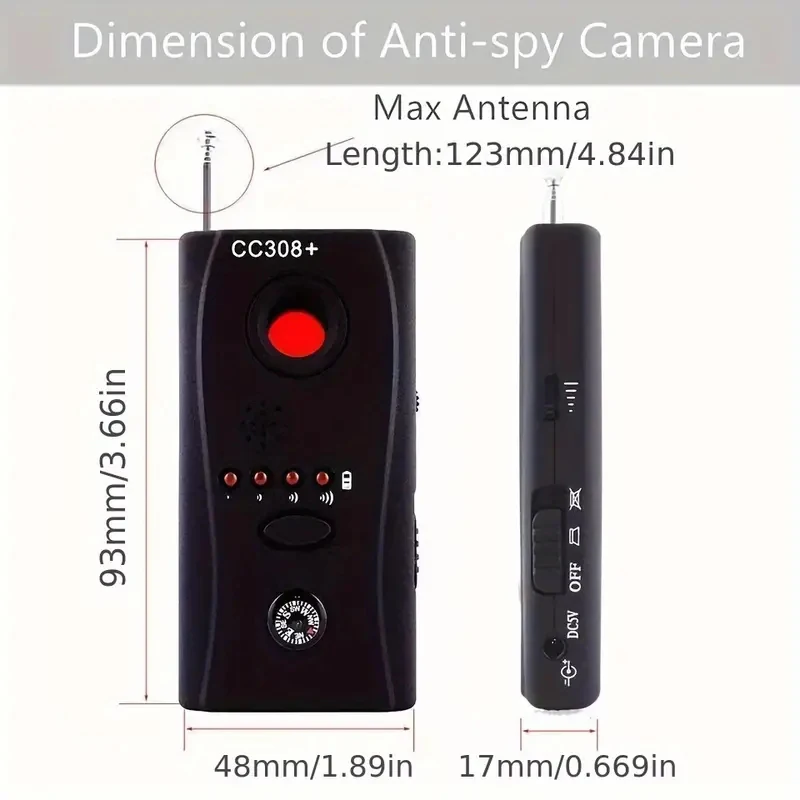 Multi-Function Wireless Camera L ens Signal DV Detect CC308+ Radio Wave Signal Detect Camera Full-range RF GSM Device Finder