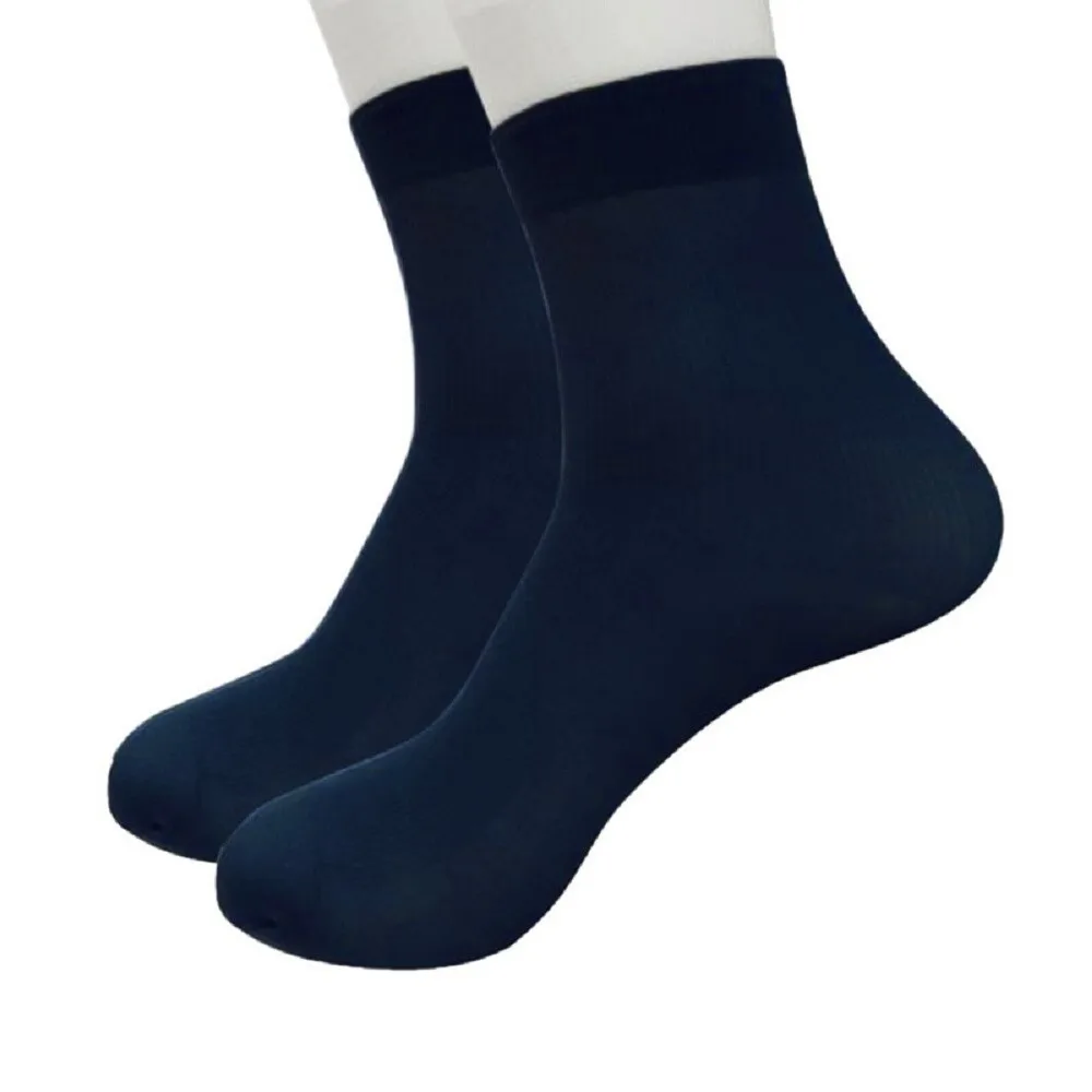 4 Pairs Fiber Ultra-thin Elastic Silky Short Silk Stockings Men Socks