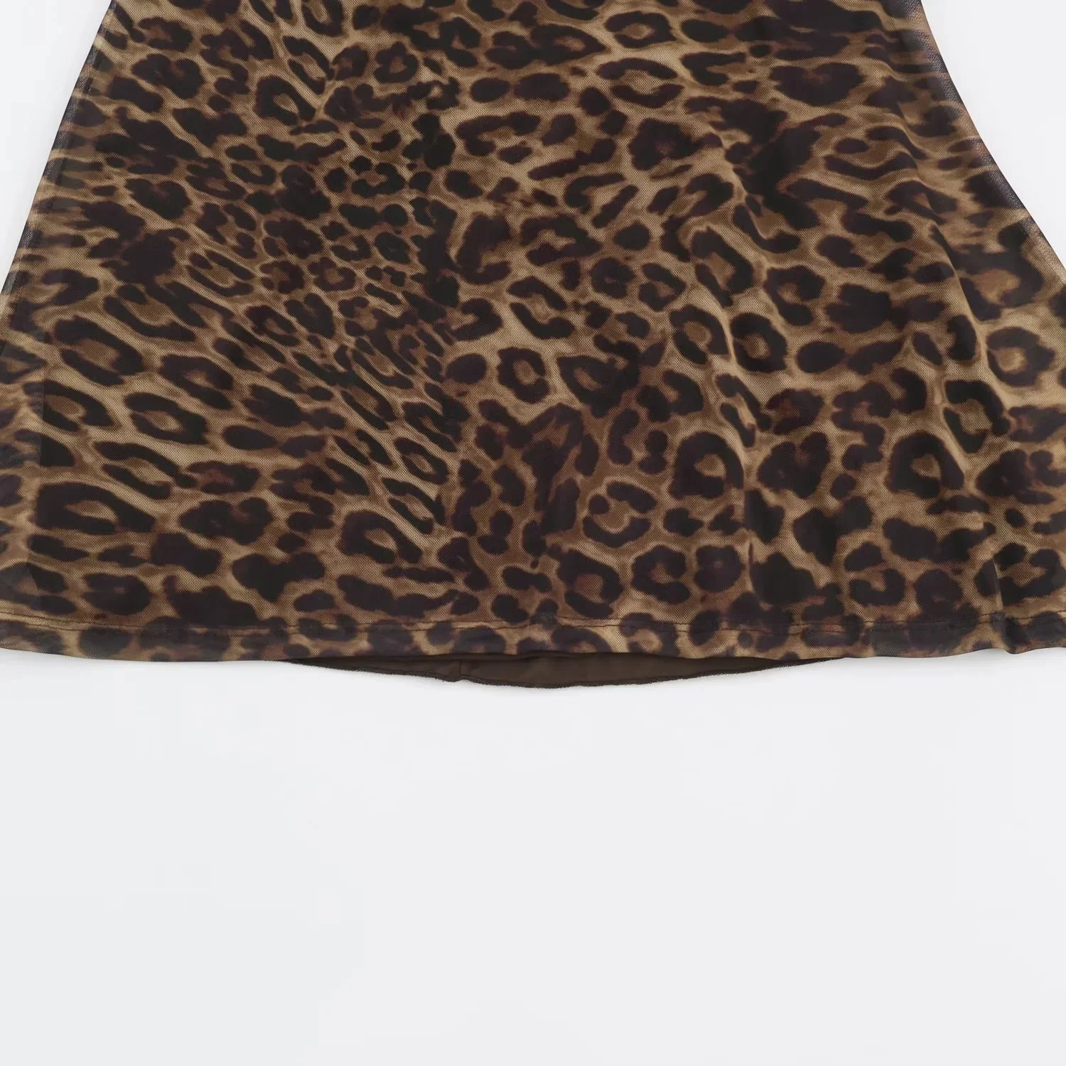 KONDALA Elegantes Vintage Sexy Damen Mini-Kleid Leopardenmuster Rückenfreies Langarm-Kleid mit Schnürung Mode 2026 Herbst Partykleid – Detail 18