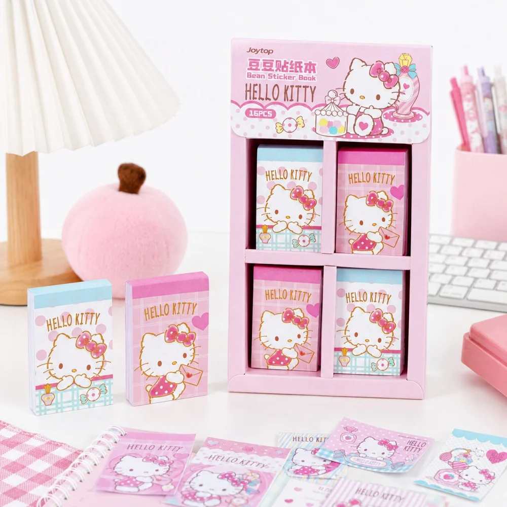 Genuine Hello Kitty Candy Series Sticker Book Sanrio 48Pcs Small Decorative Stickers for Scrapbook Journal Calendar Notes view 3