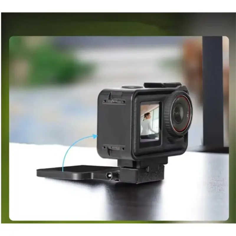 B44C For DJI Action 5 Pro Action 4/3 Multifunction Magnet Stand Base Desktop Fixed Holder Black Magnetic Mounting Bracket