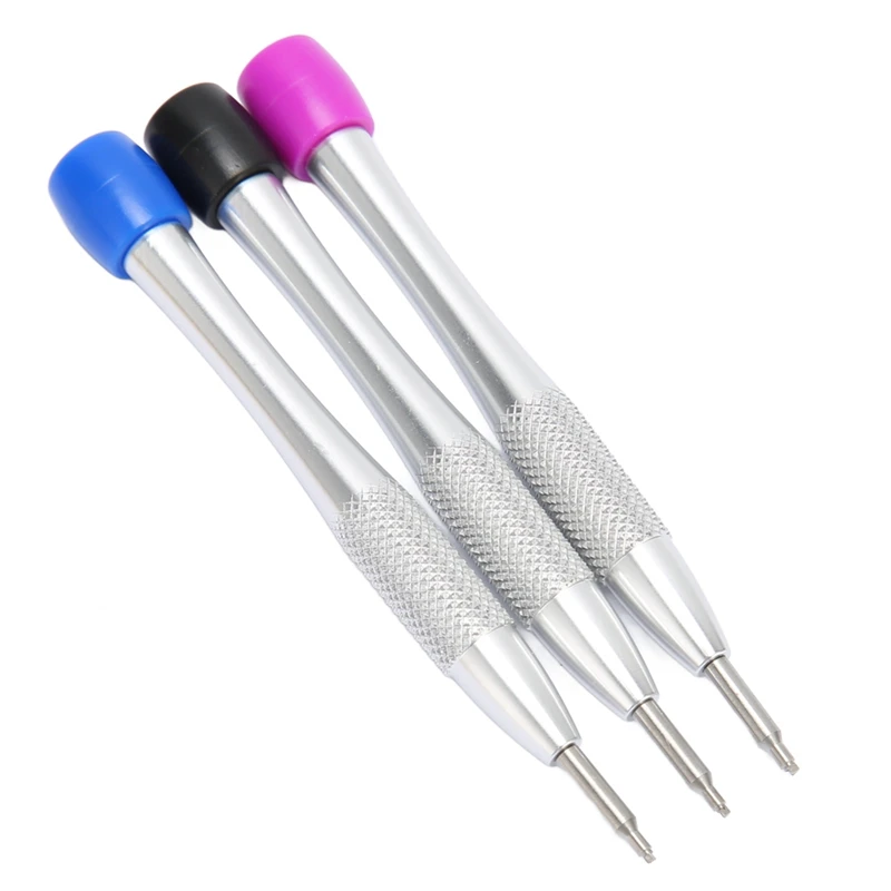 AC23-3Pcs/Set Watch Movement Screwdrivers Kit Triangular Oscillating Weight Rotor Screwdriver For 3235 Movement