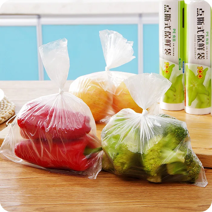 1 Roll Packaging Plastic Bags Disposable Wrap Kitchen Fresh Keeping Heat Sealer Food Saver Bags Vacuum Food Fruit Storage Bag