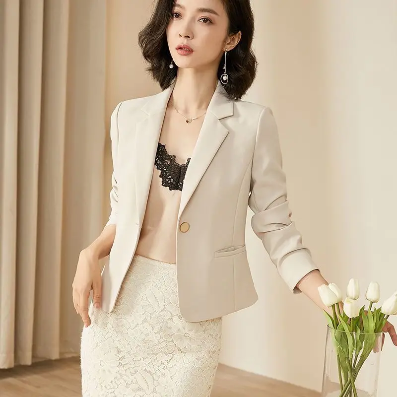 بدلة نسائية بقصة ضيقة من Faionable ملابس خارجية احترافية للربيع وصلت حديثًا بدلة نسائية من العلامة التجارية الصينية