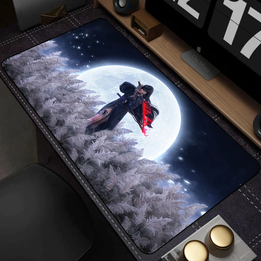 

Коврик для мыши Sekiro Shadows Die Twice, прочный, из тканого материала, с противоскользящим покрытием и прошитыми краями, большой игровой коврик для точности и скорости