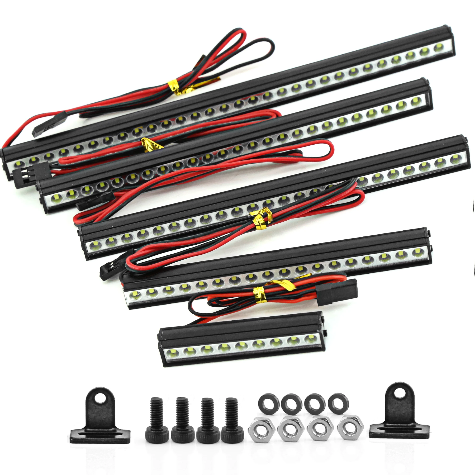 52-183mm LED Light Bar for RC Cars, Waterproof Roof Lamp for SCX10 TRX4 Slash Rustler 1/8 1/10 Upgrade, Bright Off-Road Lights