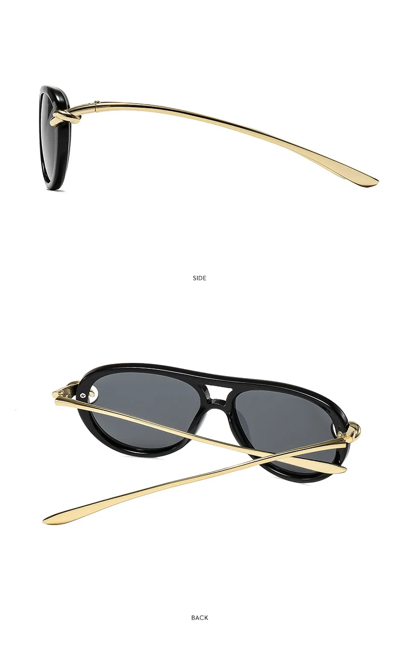 Mode Knoten Doppel Strahl Pilot Sonnenbrille Luxus Marke frauen Personalisierte Sonnenbrille Outdoor Straße Casual Einfache Sonnenbrille – Detail 14