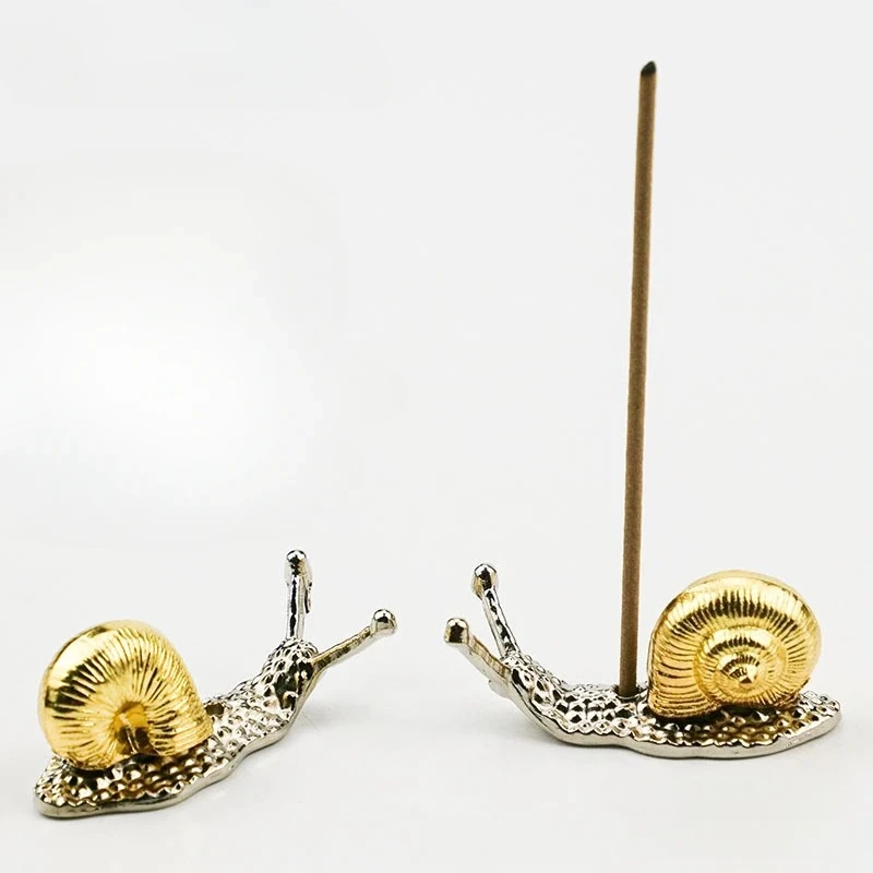 

Mini Creative Alloy Snail Small Ornaments Home Decoration Bonsai With Incense Handicrafts Figurines Miniatures Decoration Crafts
