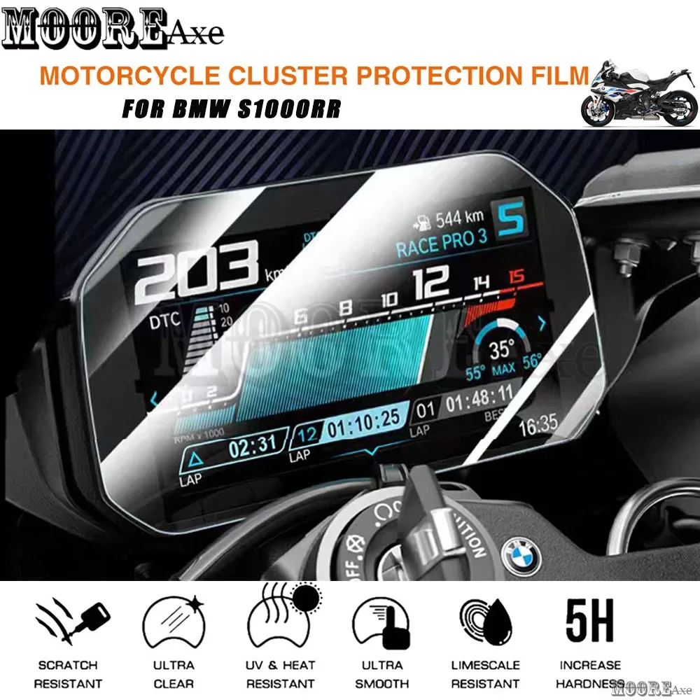

HD Motorcycle Screen Protector Motorcycle Instrument Speedometer Cluster Scratch Protection Film For BMW G310 RR S1000RR 2023
