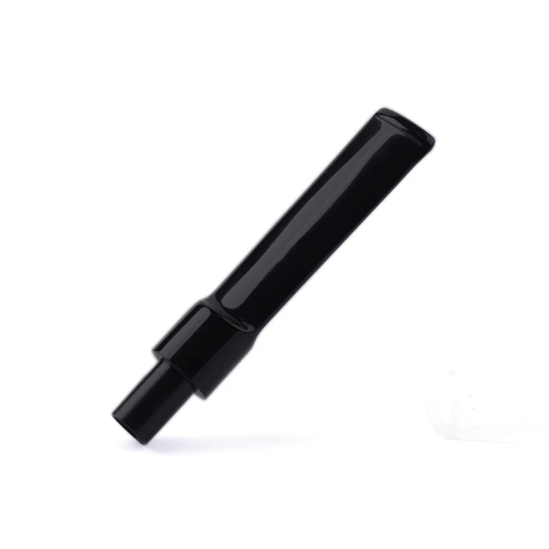 RU-MUXIANG Acrylic Smoking Pipe Cigarette Holder 9mm Filer Black Saddle Mouthpiece Suitable for All Tobacco Pipe Factory