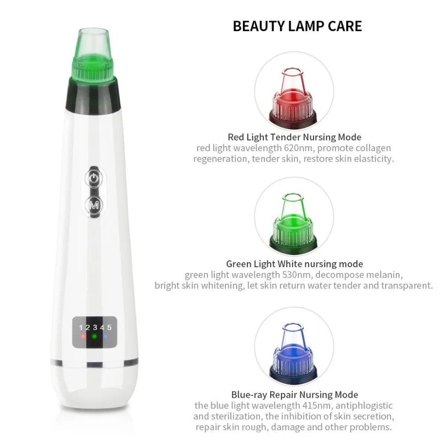 Facial Cleaning Blackhead Eliminators Nose Skin Care Cleaning Instrument Acne Remover USB Charge Face Tool Vacuum Suction