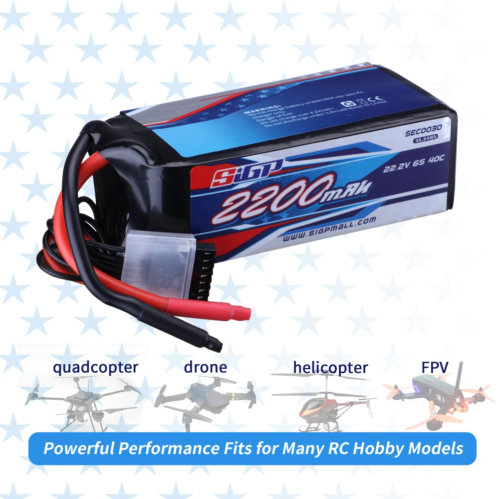 SIGP 6S 22.2V bateria Lipo dla miękkie opakowanie 2200mAh 40C 5000mAh 80C z helikopter RC samolotem dron FPV Quadcopter