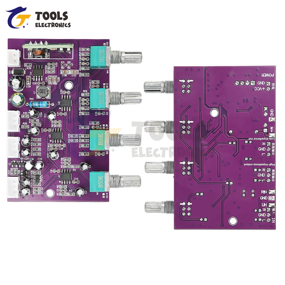 DC 9-29V TINE5532 Preamp Tone Board Front-End Amplification Board Outdoor Speaker Front-End Tuning Amplification Board