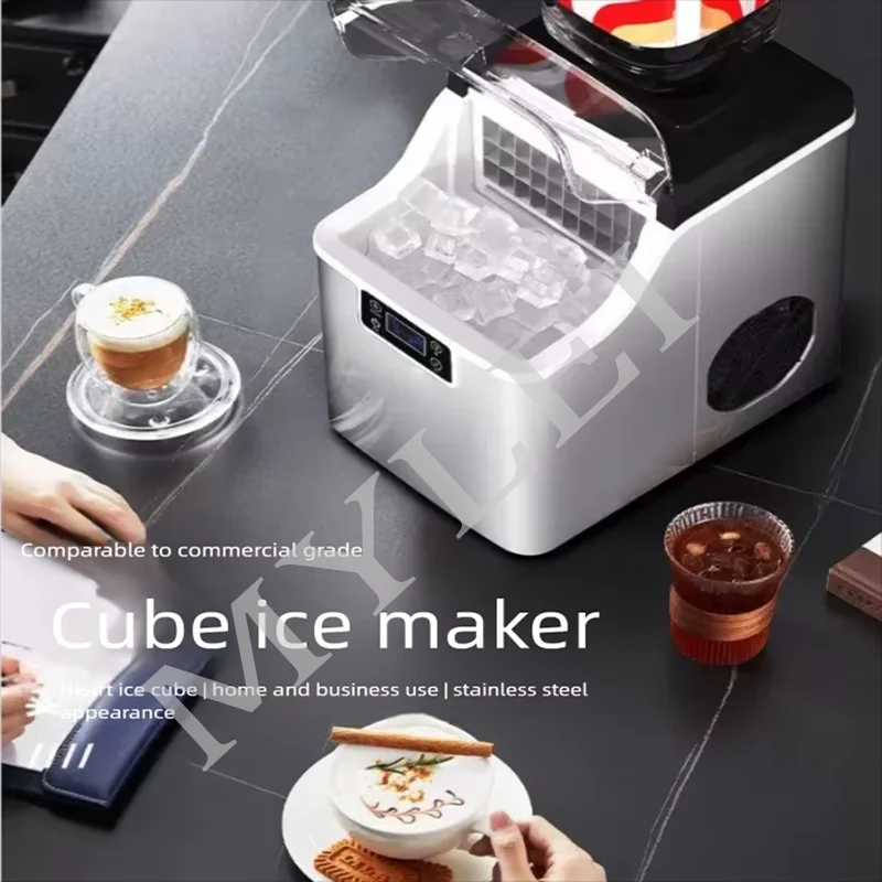 Commercial Household Milk Tea Shop Small Ice Maker Bar KTV Student Dormitory Fast Ice Cube Machine Plug-in 220V