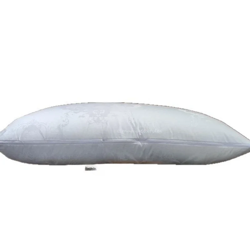 

High-end cotton, jacquard silk down pillow, white goose down fluffy and silent, deep sleep pillow