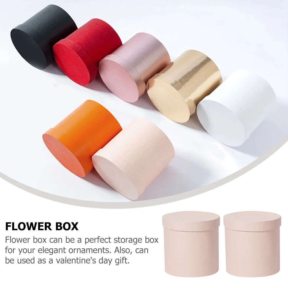 2 Pcs Bouquet Box Flower Packaging Boxes for Valentine Arrangement Imagination Gift Cardboard Handheld