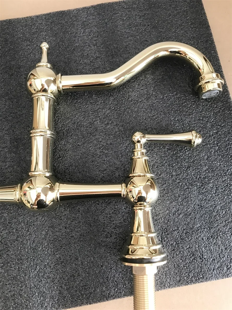 10 Inch Bridge Kitchen Faucet brass Kitchen Sink Faucet Folding Faucet