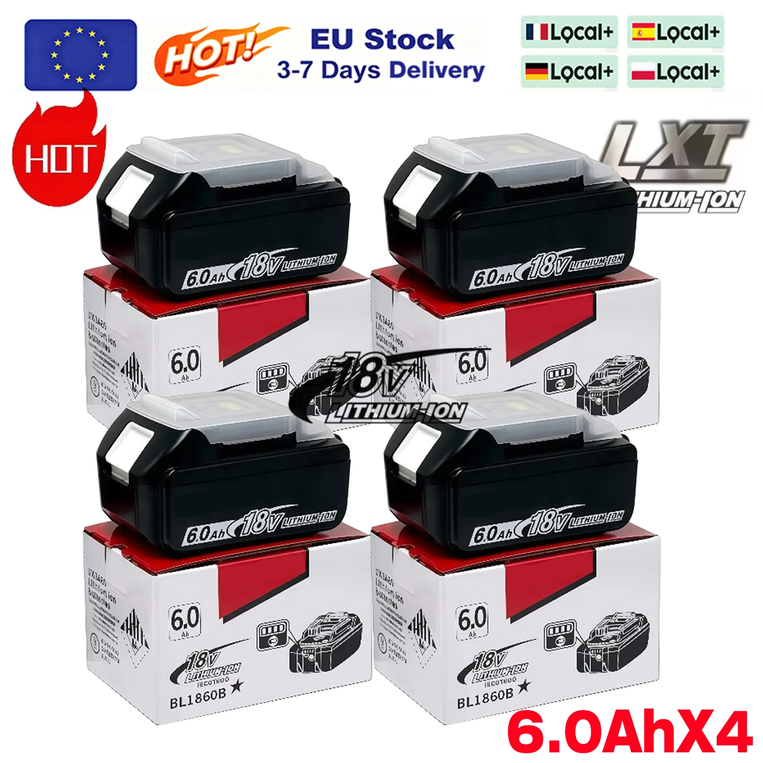 Batterie et chargeur 100% NEUFS BL1830 18V 6000mAh pour batterie Makita 18V rechargeable de remplacement BL1840 BL1850 BL1860 BL Tools