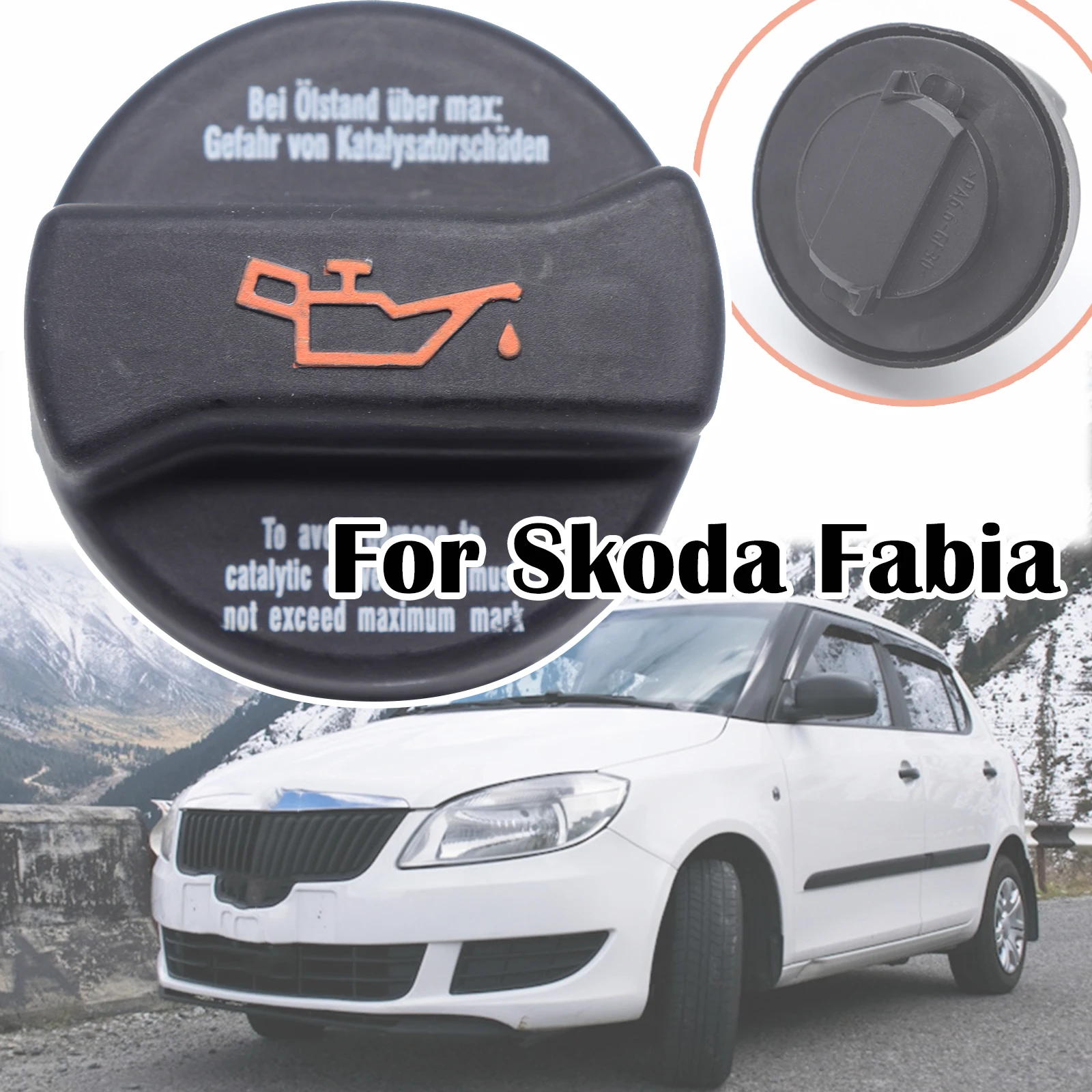 Engine Oil Filler Cap Gas Tank Fuel Cover Lid Plug For Skoda Fabia MK1 MK2 6Y 5J MG 2000 2001 2002 - 2014 Car Replacement Parts