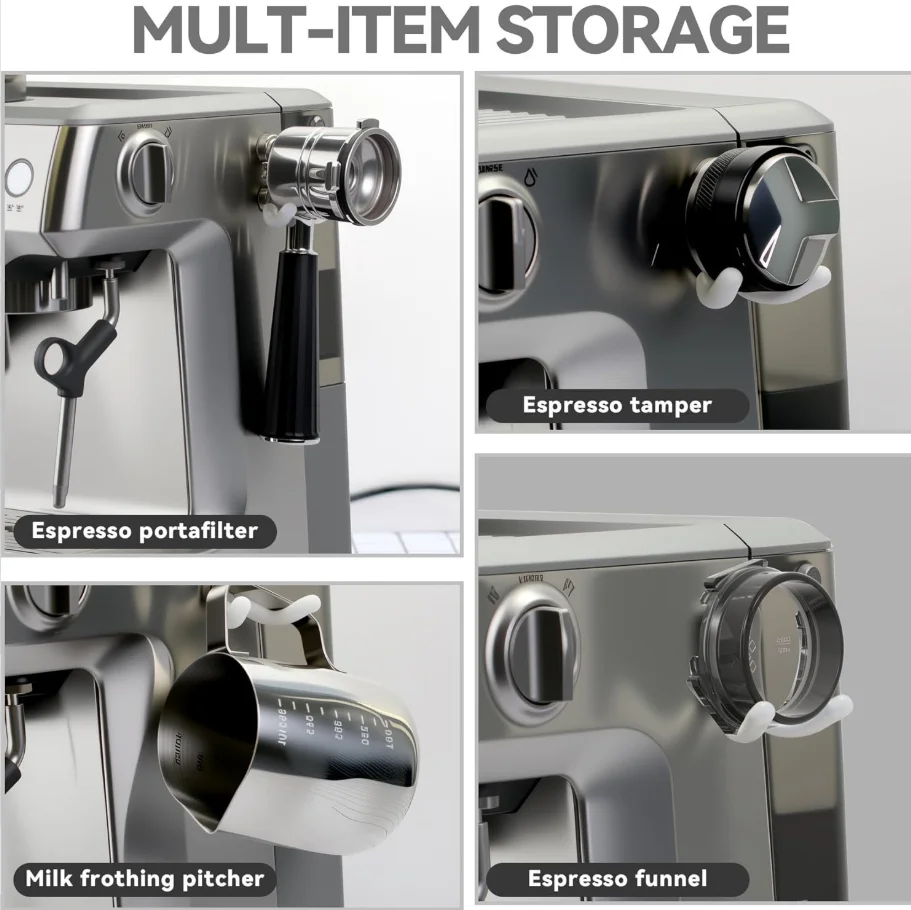 Wall Mount Portafilter Holder for Metal Wall, Espresso Accessories Organizer Tools for Breville Ninja ES601 Coffee Machine Etc