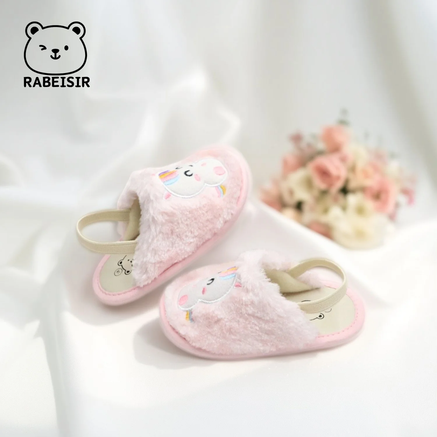 أحذية قطيفة للفتيات الصغيرات أحذية للأطفال الصغار شباشب داخلية بالإضافة إلى شريط مطاطي مخملي