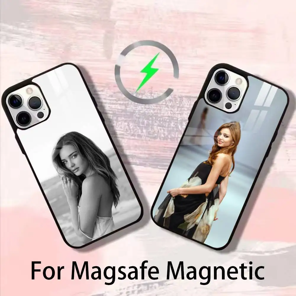 

Модель Миранда K-Kerr, чехол для телефона для iPhone 17, 16, 15, 14, 13, 12, Pro Max Plus, беспроводной магнитный чехол Magsafe Mirror