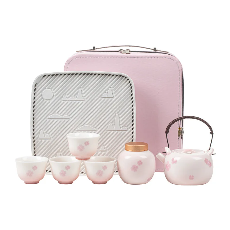 

tea set, simple teapot for home use, portable tea for outdoor camping