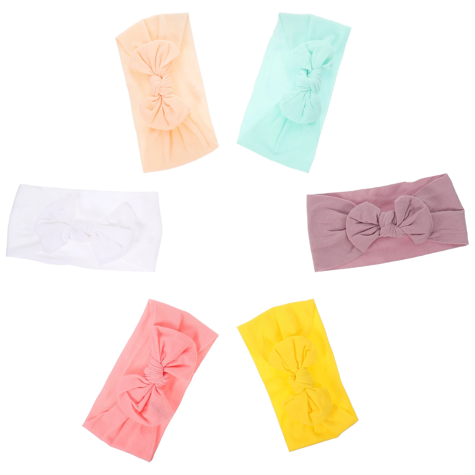 

6 Pcs Nylon Hair Headb s Bow Headb Elastic Bow Accessories For