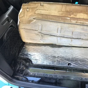 Esteira de isolamento térmico do tronco traseiro do carro, protetor de almofada de alumínio, decoração do tapete para Benz, Smart 451, Fortwo, 09-14, acessórios 6 principais vendas chinelos sublimação - №6