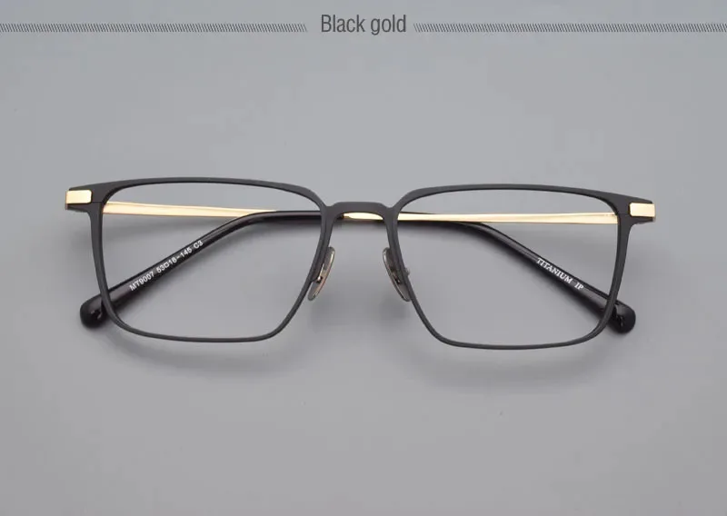 Ultraleichte Vollformat-Brille aus reinem Titan, Aluminium, Myopie für Männer, optische Brillen mit Sehstärke, hochwertig, 53 18 – Detail 18