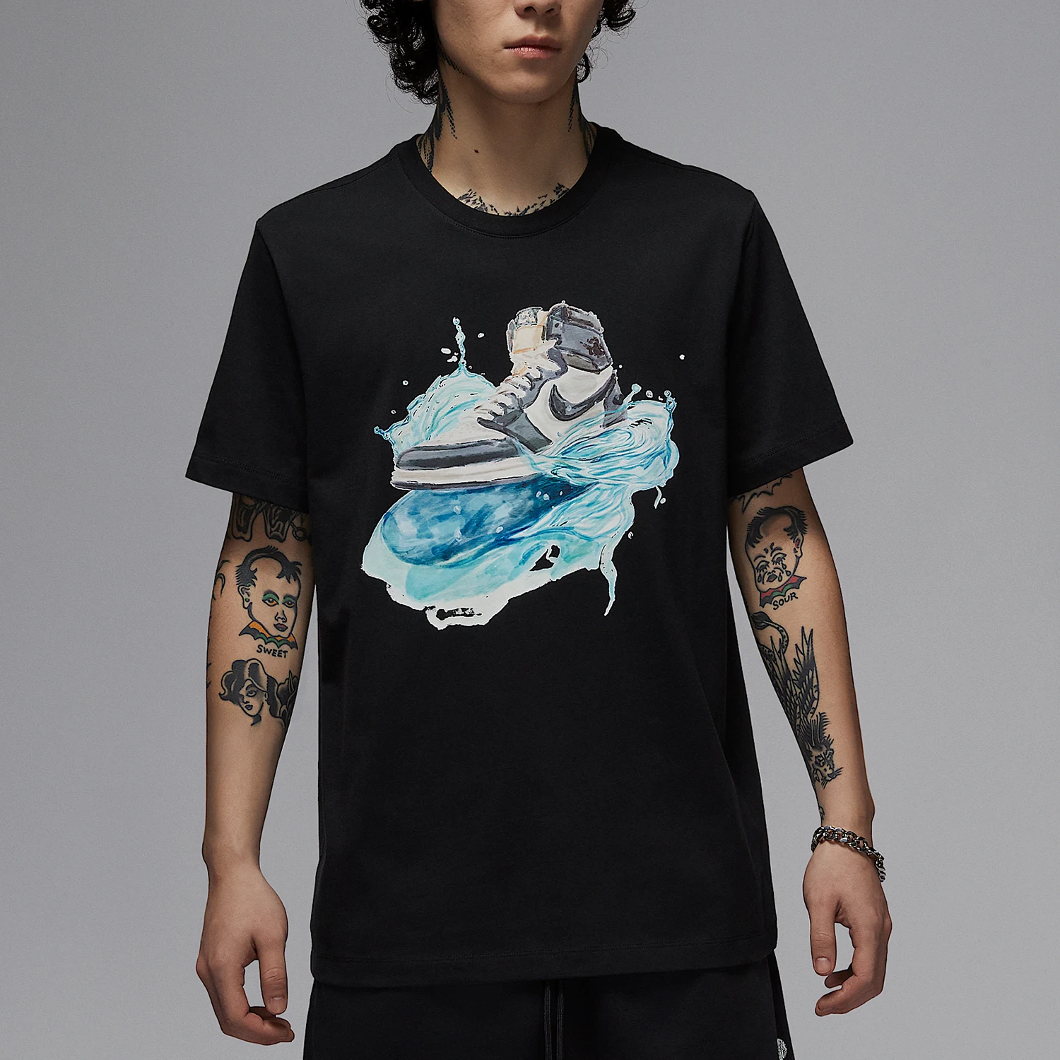 Nike genuine JORDAN men's sports daily pattern fashionable short sleeved shirt IB3356-010