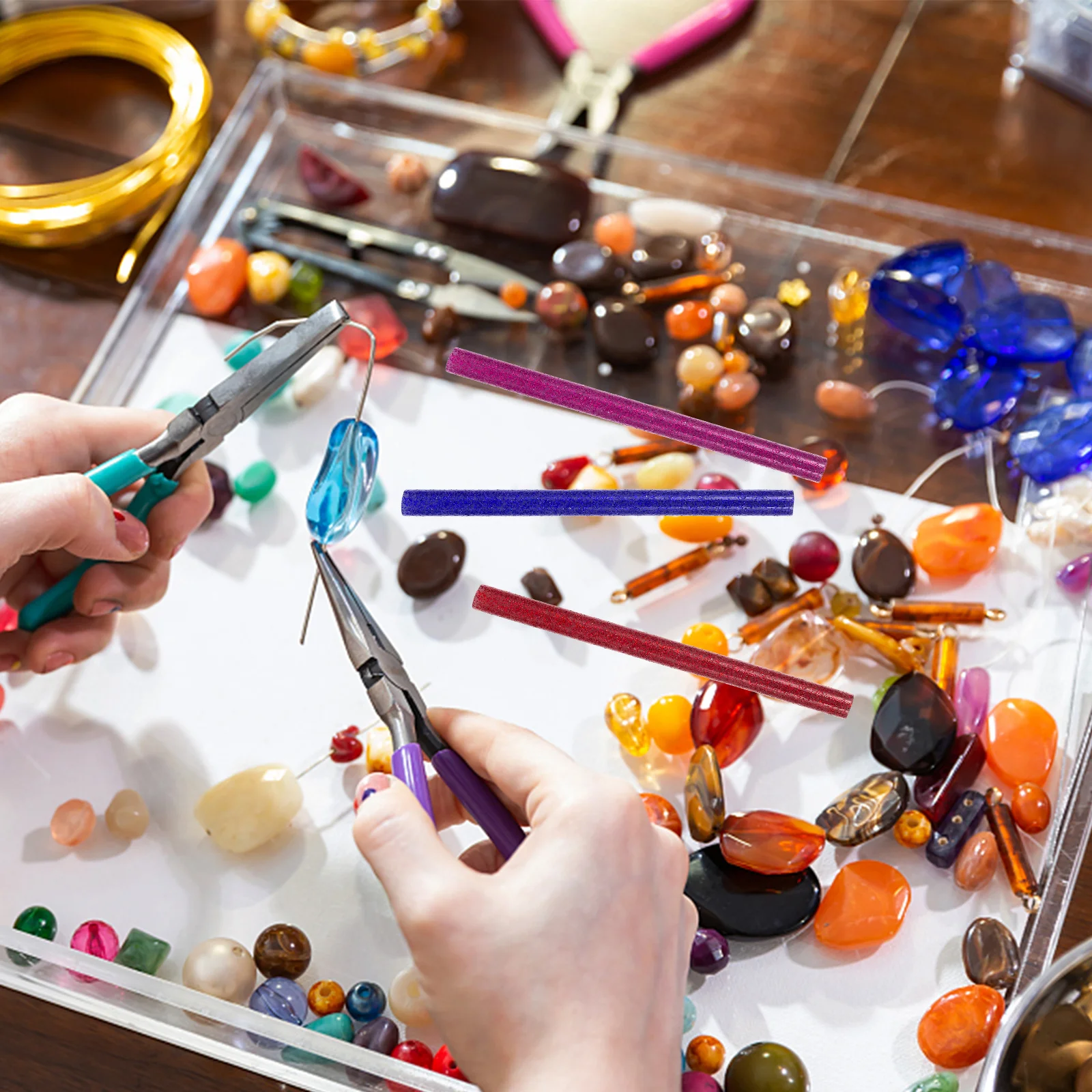 

130Pcs Hot Melt Glue Stick Colored DIY Craft Adhesive for Paper Wood Plastic Glass Bonding Strong Sealing Home Decor Projects