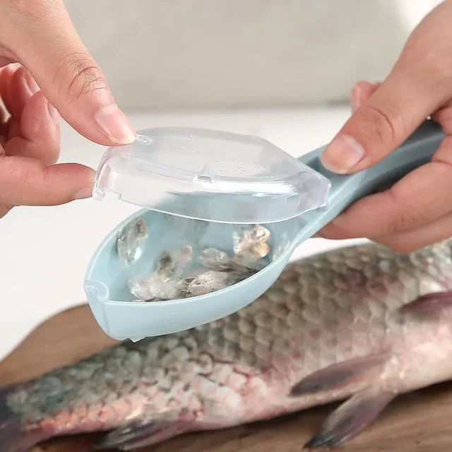 1PC Fish Scale Scraper Fast Remove Fish Skin Brush 2