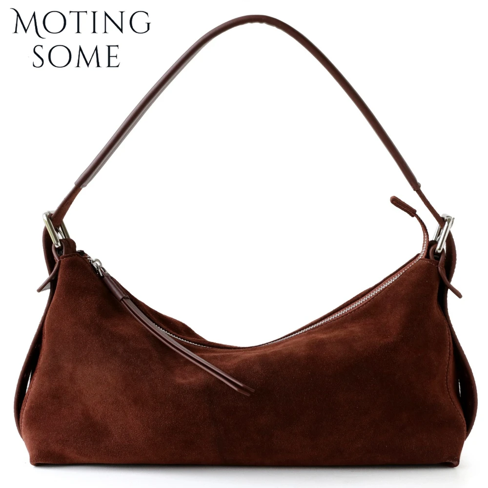 

Motiingsome Shoulder Suede Messenger Bag Women Niche Luxury Designer Bags Casual Matte Cowhide Lazy Underarm Pillow Purse 2025