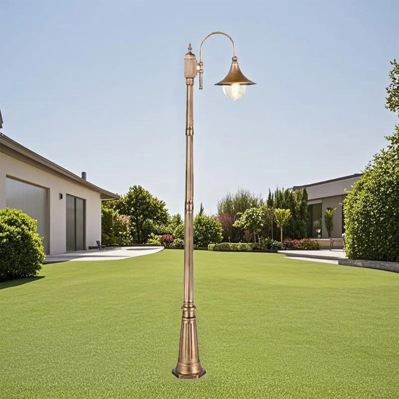 Single Horn Courtyard Lamp Die Cast Aluminum Simple Modern Street Lamp for Park Community Landscape ≈260CM