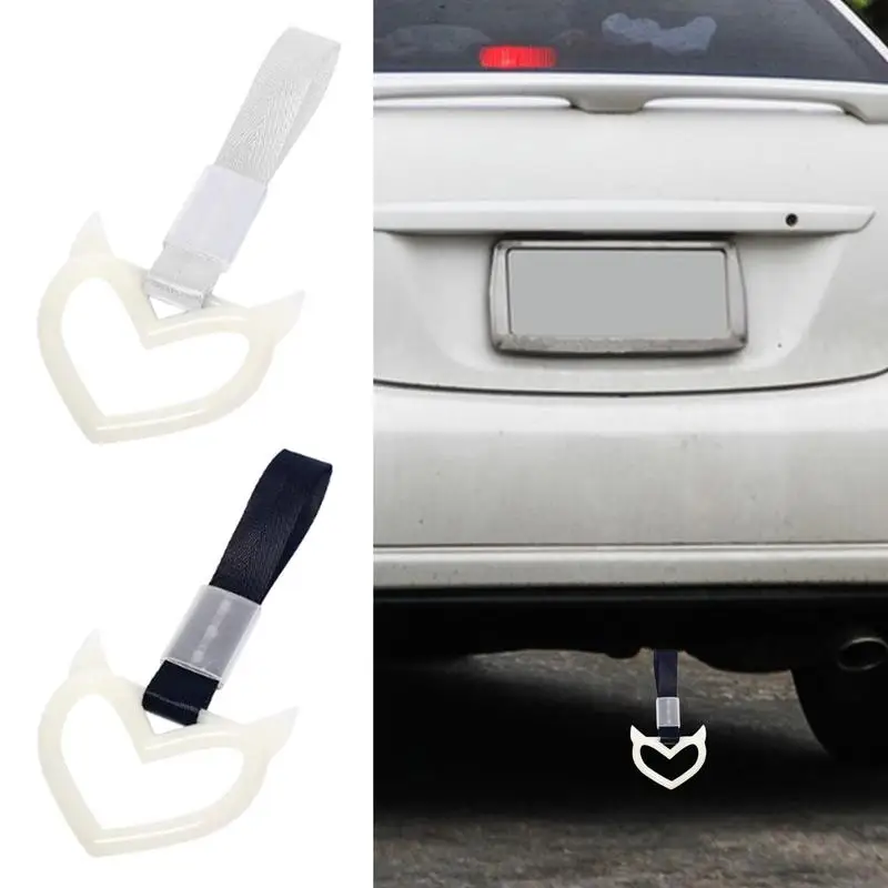 Heart Shaped Car Handle Straps Handle Interior Exterior Decoration Subway Ring For Car Warning Car Handle Decoration Glow In The