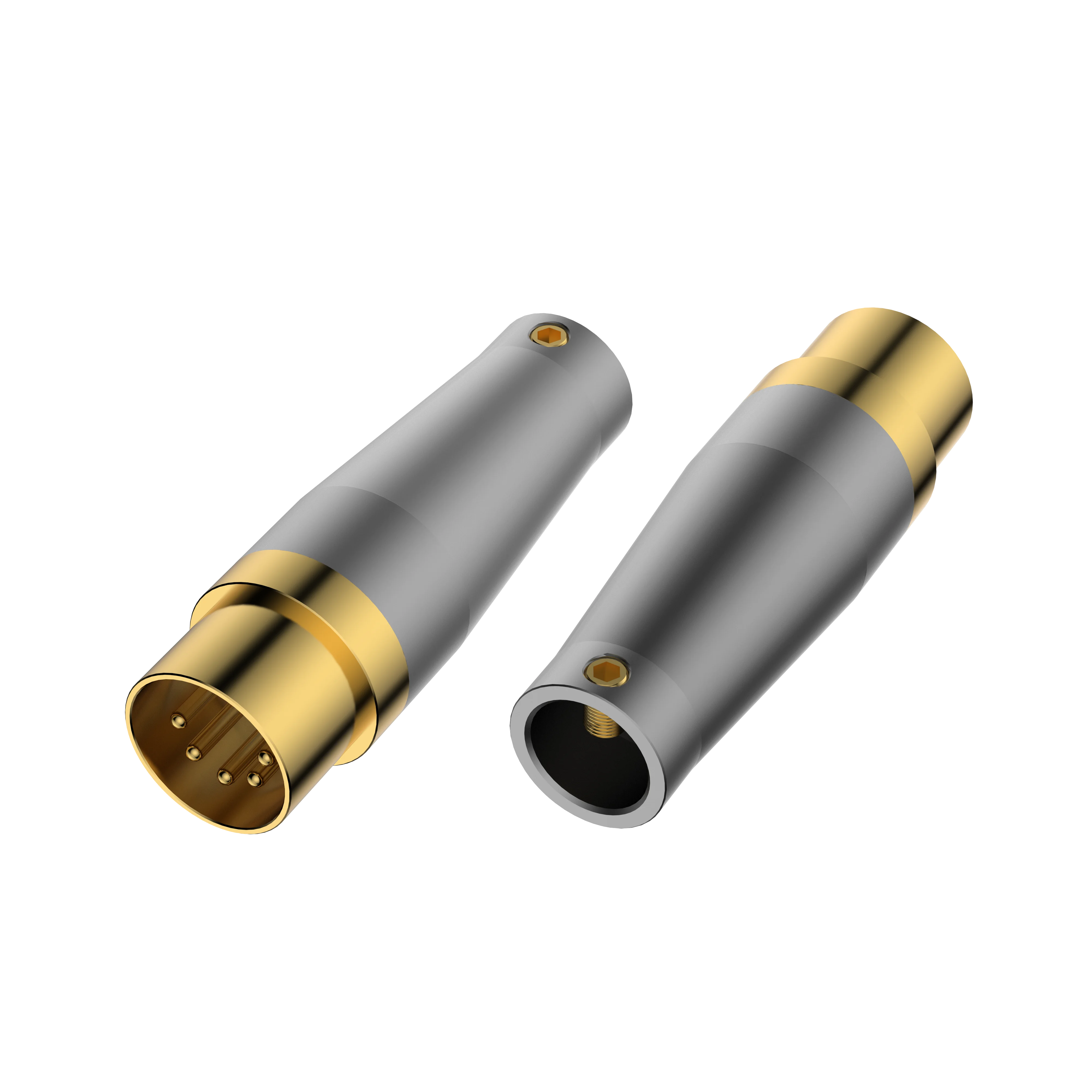 VIBORG 골드 로듐 도금 DIN5 스위치 크래프트 잠금, ND05R/G, 5 핀 Din. 05CL5M. MIDI 플러그. NAIM 오디오 커넥터, 쿼드 커넥터