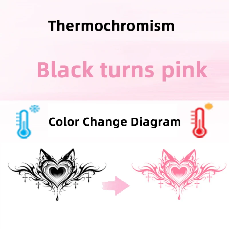 Sexy and charming Body Temperature-Changing Tattoo Sticker, Waterproof and Sweatproof, Realistic Tattoo on the Abdomen and Chest