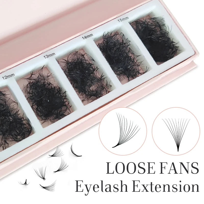 1500 Handmade Loose Promade Fans Bouquet Eyelashes Prefacts Lash Fans Pre Made Volume Lashes Premade Fans 3D 4D 5D 6D 8D 10D 14D