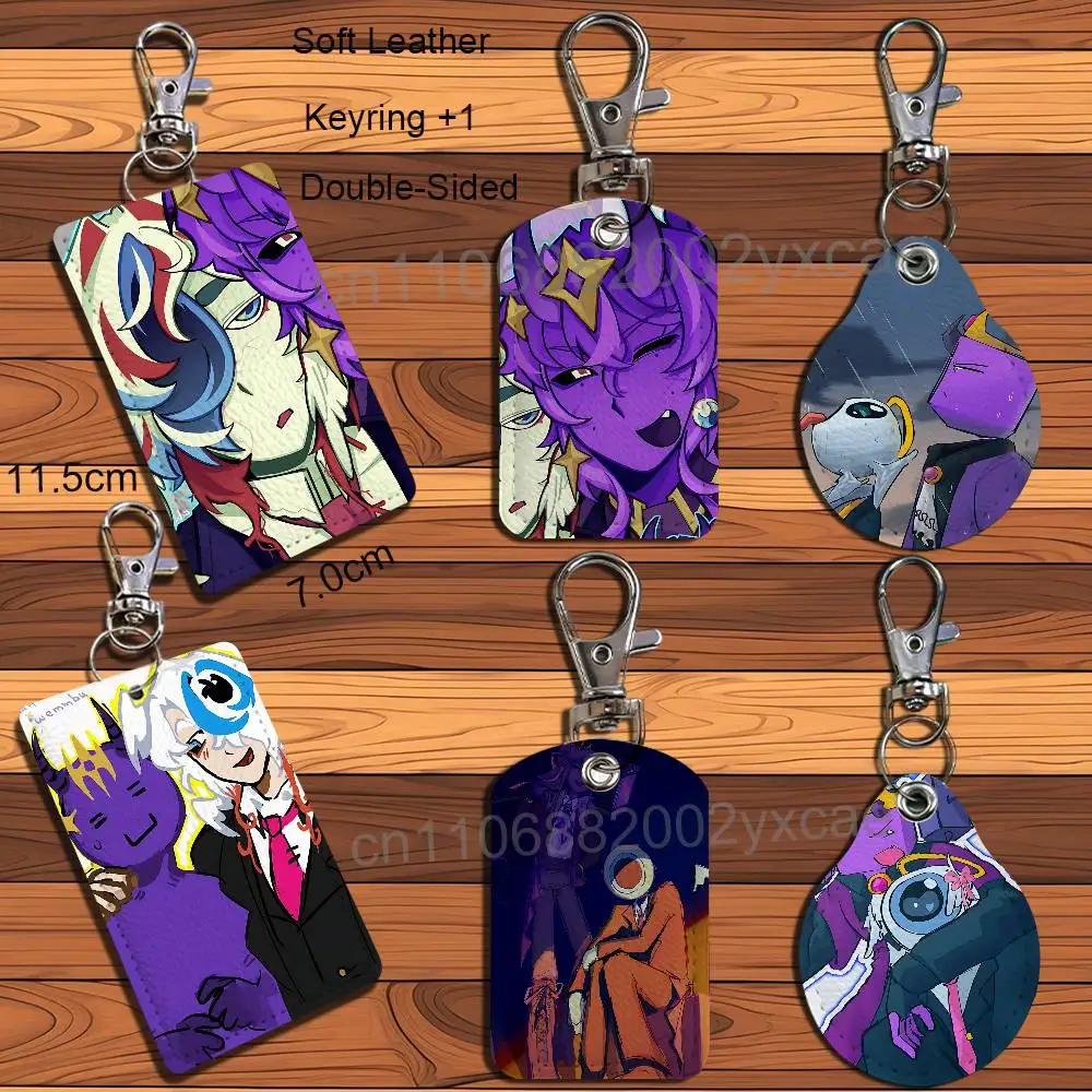 

game Egg Tax Duo Wemmbu Eggchan Cartoon Singer Anime Card Keychain Fashion Pendant Bag ID Door Card Case Bus Card Cute Adult