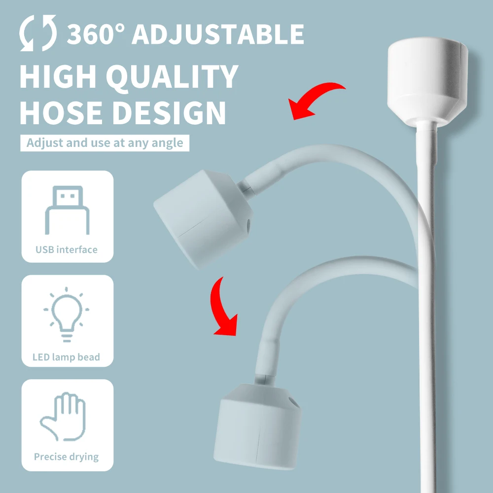 USB الأشعة فوق البنفسجية LED مسمار مصباح المحمولة مكتب الأشعة فوق البنفسجية ضوء للأظافر هلام البولندية تجفيف 360 درجة بحرية قابل للتعديل لمجفف الأظافر مانيكير #4