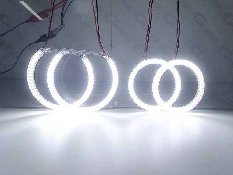 Для Toyota Wish 2003, 2004, 2005, 2006, 2007, 2008, 2009, отличный ультра яркий дневной свет SMD светодиодный комплект с ангельскими глазами, кольца Halo