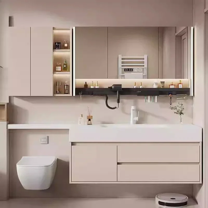 مريحة مع أدراج ديكور المنزل الحديث الأثاث المنظمون معلقة خزانة الحمام مغسلة خزائن الحمام التخزين