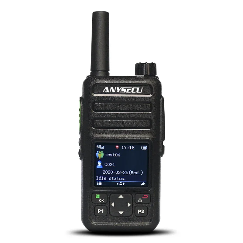 Global Version PTT Radio 4G LTE ANYSECU 4G-HD580 Sim Card Walkie Talkie REAL PTT Network Two way Radio